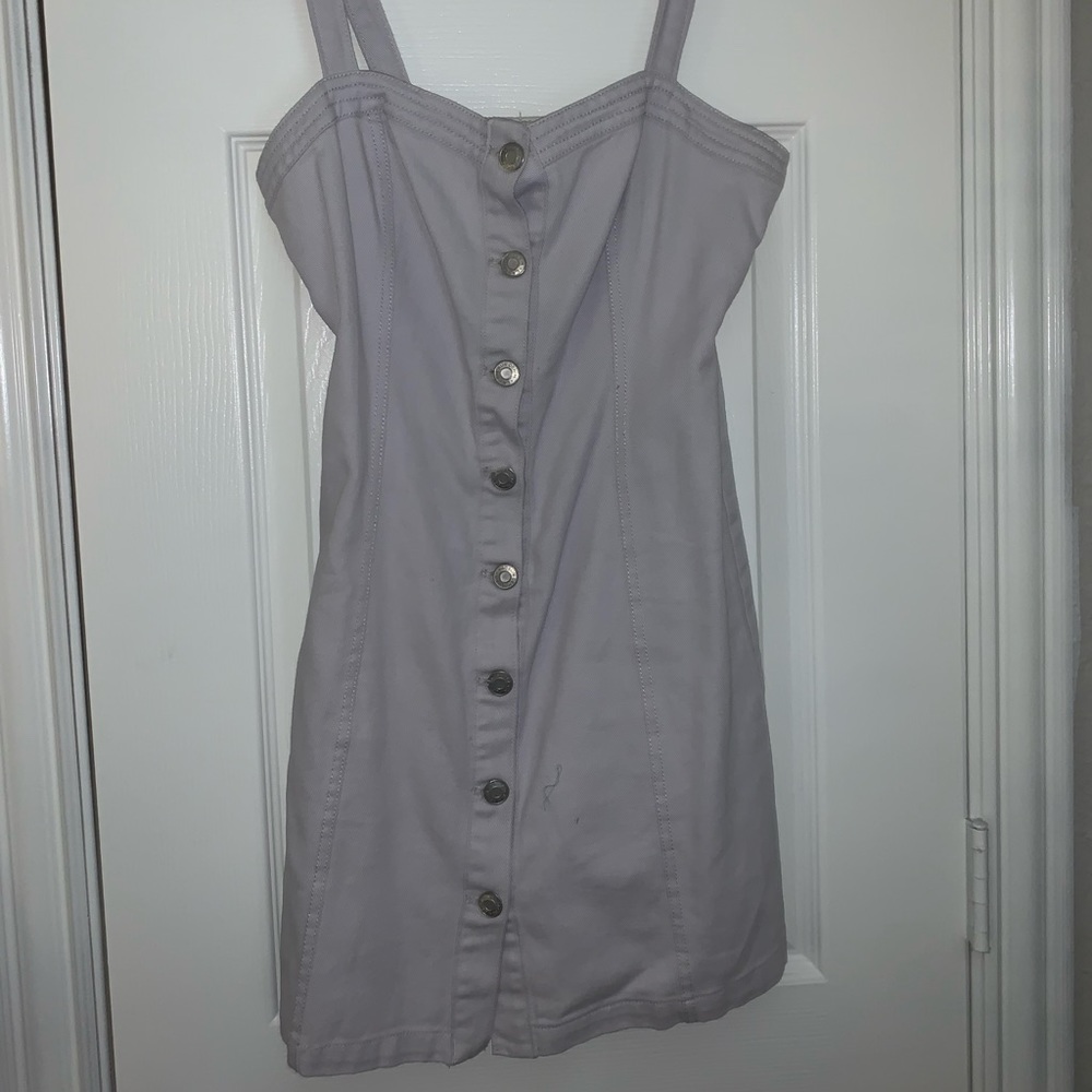 Women's Forever 21 Size Small Gray Sweatheart Bust Mini Dress